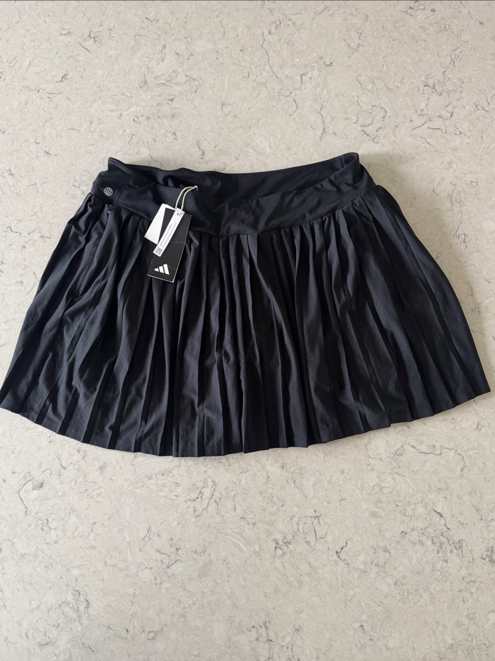 NWT Adidas Black Pleated Skater Tennis Skirt (Skort) size L
